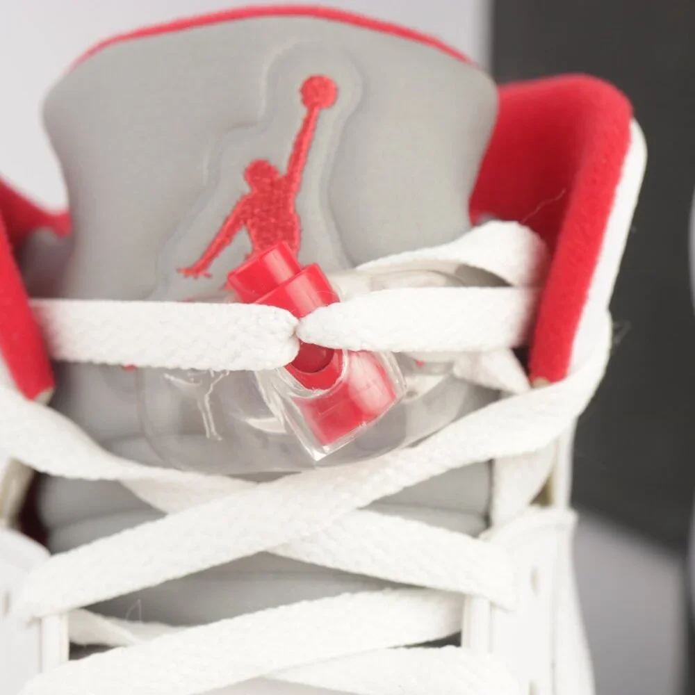 Air Jordan 5 Retro Mens White Fire Red Sneaker Size 10 Black 2013 Shoes With Box